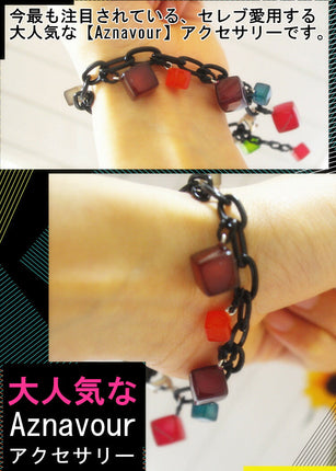 在庫処分★アズナヴール(aznavour)サイコロ ブレスレット セルロースアセテート レディースアクセサリー