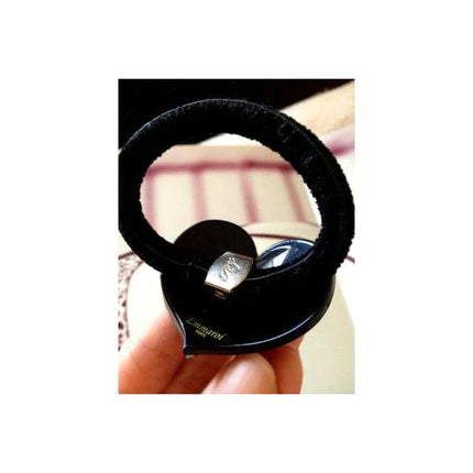 在庫処分★EMMAROI ハート ヘアゴム スワロフスキー ブラック セルロースアセテート ヘアアクセサリー