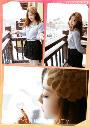 2014/新作/ボリューム フラワー ヘアピン ヘッドドレス ベレー帽 ヘアアクセサリー/