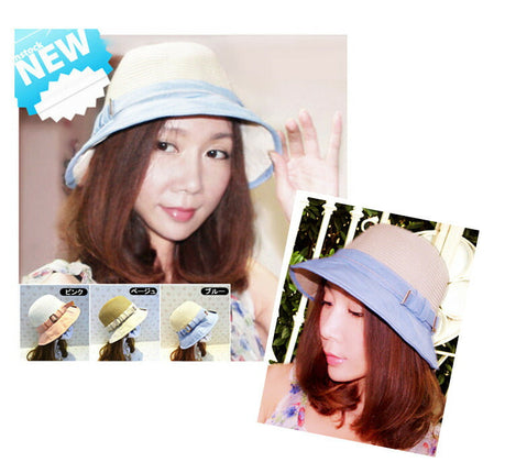 在庫処分★レディース帽子 ハット 麦わら帽 麦わら帽子 ストローハット 麦藁帽子 リボン 春夏