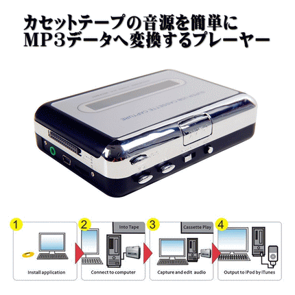 カセットテープ MP3変換プレーヤー カセットコンバーター