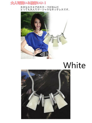 在庫処分★スクエア ネックレス 人気アクセサリー ネックレス 付け襟