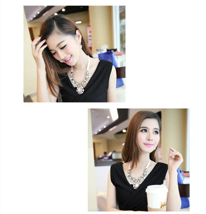 セール 付け襟 アンティークゴールド ピンク カラストーン ネックレス つけえり チョーカー 結婚式 パーティーネックレス