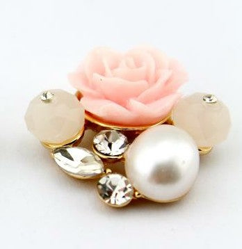 セール★デコパーツ メタルデコパーツ パール フラワー 花 ハンドメイドパーツ アクセサリー デコパーツ 1個