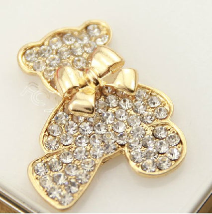 セール★デコパーツ クマ メタルデコパーツ ハンドメイドパーツ キャラクター アクセサリー材料 金属カメリアパーツ 1個