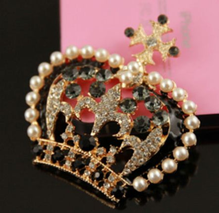 セール★デコパーツ パール 王冠 ハンドメイドパーツ・アクセサリー・デコパーツ デコ電パーツ スワロフスキー ゴールド金属カメリアパーツ・1個