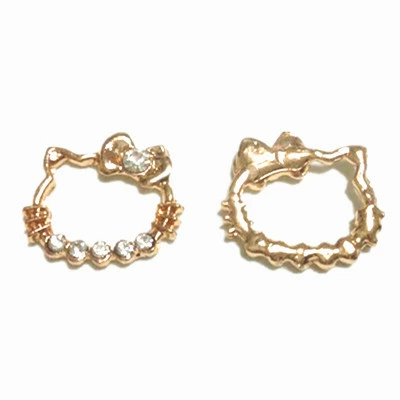 【在庫限り】キャラクター ・ リボン ハンドメイドパーツ・iphoneアクセサリー・デコパーツ ・1個・S号クリスタル・金属カメリアパーツ