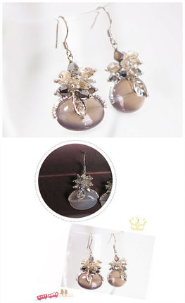 天然石 ビ-ズ シルバー925 ピアス 人気揺れる イヤリング レディースアクセサリー