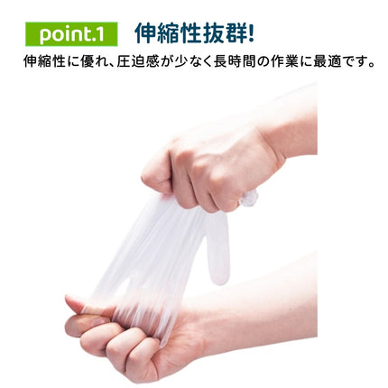 【1000枚】ロングプラスチック手袋 28cm プラスチックグローブ PVCグローブ PVC手袋 使い捨て手袋 ビニール手袋 S/M/L 最安値 粉なし