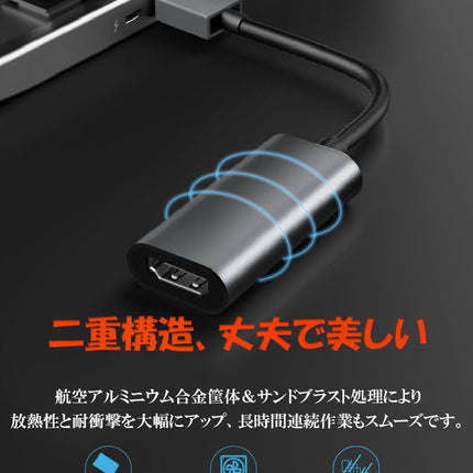 USB HDMIアダプタ [ 高解像度 1080p ] USB 2.0 to HDMI 変換 アダプタ 「ドライバー内蔵」 usb hdmi 変換 ケーブル 音声出力 ディスプレイアダプタ Windows XP / 7 / 8 / 10 / 11 / Mac対応 安定出力 コンパクト