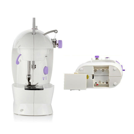 電動ミシン202 初心者でも使いやすい コンパクト ミシン　コンセント/電池両対応　本体 電動ミシン コンピュータミシン 機能充実 簡単操作 フリーアーム 手芸 アパレル NEWミシン 最新版