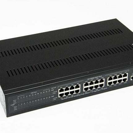 24ポートPoE給電スイッチ 2ポートCopper Gigabit 2ポート ギガビット SFP UL規格認定品AF Version 350W【取り寄せ】