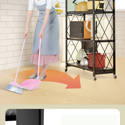 増強版 スチールラック 3段 0.6mm厚 鉄製 スチール製 メタルラック シェルフ 棚 折りたたみ式 折り畳み式 オープンラック キャスター付き 植物棚 フラワースタンド 園芸ラック ガーデンラック 組立簡単 キッチンラック ランドリー ベランダラック 収納 インテリア おしゃれ