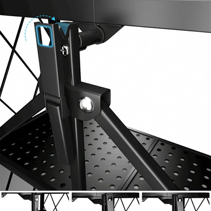 増強版 スチールラック 5段  0.6mm厚 鉄製 スチール製 メタルラック シェルフ 棚 折りたたみ式 折り畳み式 オープンラック キャスター付き 植物棚 フラワースタンド 園芸ラック ガーデンラック 組立簡単 キッチンラック ランドリー ベランダラック 収納 インテリア おしゃれ