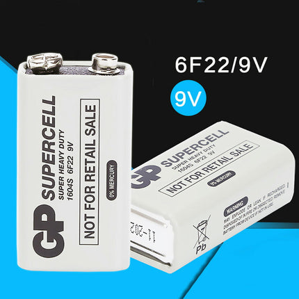 6F22電池 受光器用 FUKUDA 福田 フクダ レーザー受光器専用 バッテリー アルカリ電池 GP SuperCell 9V Battery White 1604S/6F22 高容量コードレス 測量用品/建築用品