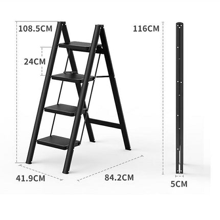 U型  踏み台 2段 3段 4段 脚立  ハンドルなし おしゃれ 洗車台 折りたたみ 大掃除 折りたたみステップ ステップスツール 軽い 梯子 収納 ステップ台 はしご 高所 作業 滑り止め付き 軽量 脚立 コンパクト ブラック ホワイト 黒 白 ディスプレイラック