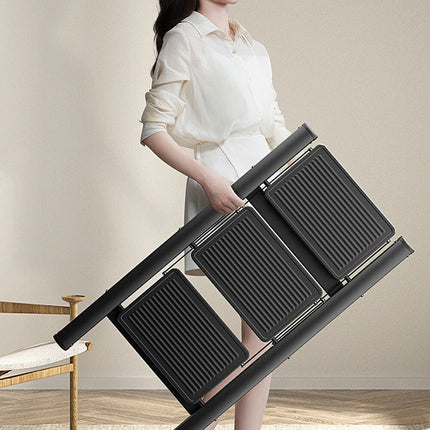 U型  踏み台 2段 3段 4段 脚立  ハンドルなし おしゃれ 洗車台 折りたたみ 大掃除 折りたたみステップ ステップスツール 軽い 梯子 収納 ステップ台 はしご 高所 作業 滑り止め付き 軽量 脚立 コンパクト ブラック ホワイト 黒 白 ディスプレイラック