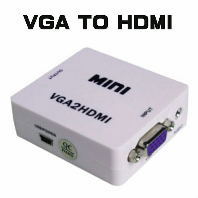 即日発送可★VGA to HDMIコンバーター1080P 対応 VGA 入力 を HDMI 出力 へ 変換する コンバーター 電源不要 コンパクト VGA to HDMI