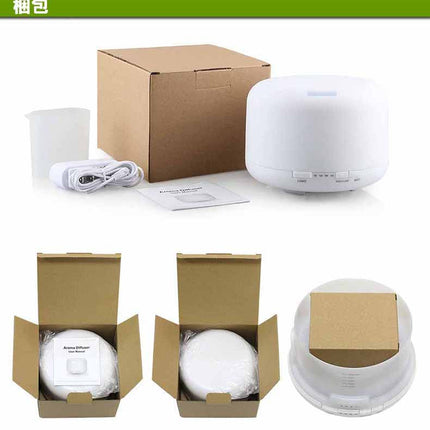 ★アロマ加湿器 500ml 超音波 うるおいアロマディフューザー 7色変換LED付き アロマ オイル アロマポット アロマランプ ガラス アロマディフューザー　アロマオイル アロマ加湿器 加湿器 アロマ 静音 空焚き防止 自動停止機能 暖色LED