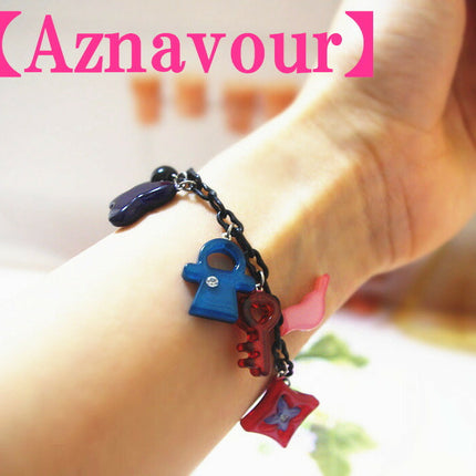 在庫処分★アズナヴール（aznavour) アズナヴール（aznavour)　ブレスレット　フラワー　動物　蝶・鳥　セルロースアセテート　スワロフスキー　レディース　アクセサリー