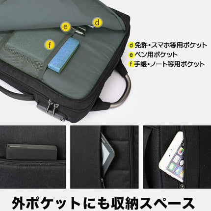 4way ビジネスバッグ ダイヤルロック 防水 リュック 軽量 ショルダーバッグ