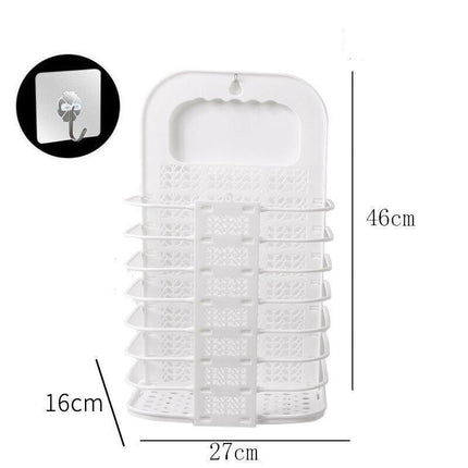 壁掛け 折りたたみカゴ Lサイズ   収納バスケット バスルーム取っ手付き  洗濯かご 汚物カゴラン 収納バスケット 脱衣かご 折りたたみランドリーバスケット 持ち手 省スペース 軽量　幅27×奥行15.5×高さ46cm