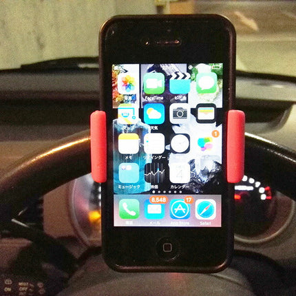 CCホルダー ハンドル エアコン 通風口取り付け 車載ハンドルスマホホルダー iPhone スマートフォン 自転車 車載ホルダー ステアリング ハンドル ハンズフリー 携帯 スマホ ホルダー スタンド 安全な素材 コンパクト 車グッズ 全機種対応 車載取付