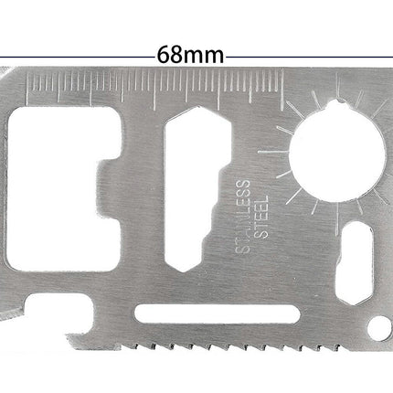 カードナイフ カードタイプ 万能ツール サバイバルツール ツールセット 12IN1 ナイフ/スパナ ノコギリ マルチ PUポーチ 収納ケース ステンレス