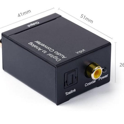 DAC digital to analog デジタル(光 同軸)→アナログ(RCA) デジタル アナログ 変換 オーディオ変換器 変換コネクター DAコンバーター 金メッキ端子 電源付き 光デジタル アナログ Digital to Analog Converter 光ファイバーケーブル ACアダプタ
