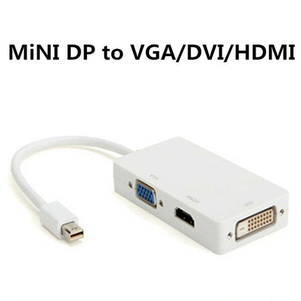 Mini DisplayPort to VGA/DVI/HDMI 変換アダプタ 3in1 変換アダプタ