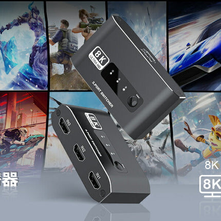 HDMI切替器 HDMIセレクター 3入力1出力 [ 4K 60Hz ] HDMI スイッチャー 分配器 テレビ PC PS4 PS5 XBOX HDMI 切り替え スイッチ 三股 3ポート HDMIハブ アダプタ メス オス スマホ Nintendo switch モニター