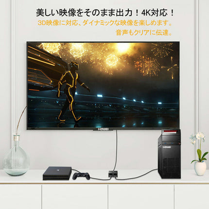HDMI切替器 hdmi セレクター 切替 分配器 アダプタ 切替機 切り替え HDMI コネクタ テレビ hdmi ハブ スイッチャー AV切替器 分配 分岐 二股 双方向 1入力2出力 or 2入力1出力