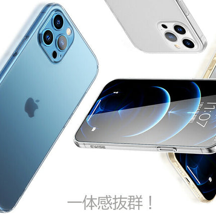 iphone13 ケース 13pro 13mini 13promax iphone12 12pro 12mini ケース カバー クリア 半透明 耐衝撃 薄型 ケース アイフォン 12 ストラップホール付き ワイヤレス充電対応 シンプル 軽量 指紋防止 擦り傷防止 レンズ保護
