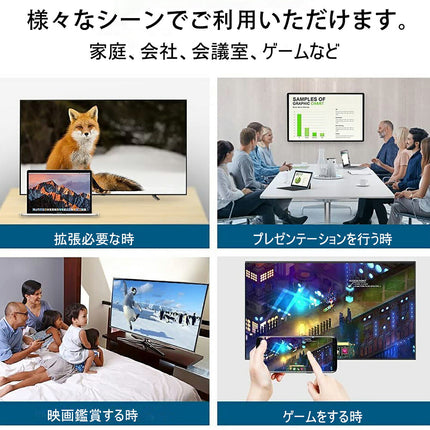 Ewise HDMI変換 アダプター [ HDMI VGA 同時出力 高解像度 1080p ] Type-c to HDMI VGA 変換 アダプタ ケーブル 変換アダプター typec [ macbook pro air / ipad / surface Go / Galaxy S10 対応 ] iPad 2021非対応