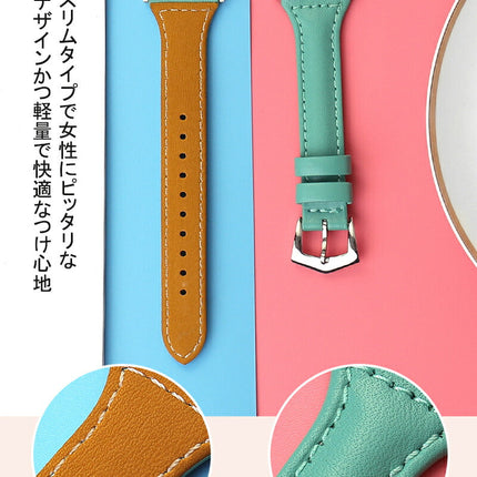 アップルウォッチ バンド 本革 ベルト apple watch series 8 7 6 5 4 3 2 1 SE レザー 38mm / 40mm / 41mm / 42mm / 44mm / 45mm  レザーバンド アップル ウォッチ レディース 時計ベルト 時計バンド 革ベルト