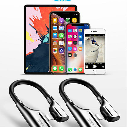 2 in1 iPhoneイヤホン 変換 アダプタ 変換ケーブル 【Lightningイヤホンor3.5mmイヤホン】 急速充電接続ケーブル 充電 イヤホン 同時 iPhone13シリーズiPhone12/11 pro/11 pro max/Xs/Xs max/Xr/X/8/8plus/7/7plus