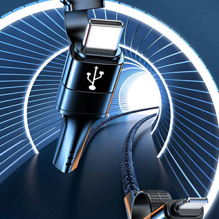 iPhone 充電ケーブル & usb-c ケーブル マルチ「 1本4役 」 typec to lightning 変換 ケーブル 1.2m usb-c & usb-c ケーブル 60W対応 4ini1 マルチ 充電 iphoneケーブル 急速充電