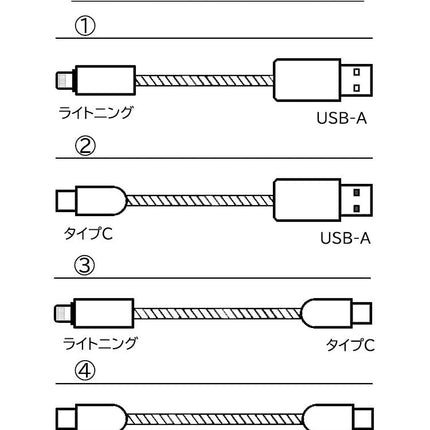 iPhone 充電ケーブル & usb-c ケーブル マルチ「 1本4役 」 typec to lightning 変換 ケーブル 1.2m usb-c & usb-c ケーブル 60W対応 4ini1 マルチ 充電 iphoneケーブル 急速充電