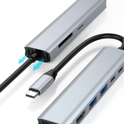 USBハブ 3.0 Type-C ハブ HDMI 4k 変換アダプター ハブ 7 in1 USB3.0 PD 100W 急速充電 SDカードリーダー ２T対応 ノードパソコン 拡張  高速データ モニター出力 hdmi ハブ Nintendo switch 対応 ノートパソコン iPad Android Mac usb-c