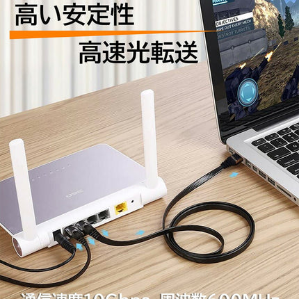 LANケーブル 5m cat7 高速安定 フラット 厚さ2mm 企業用 ランケーブル カテゴリー7 家庭用 サーバー インターネット ケーブル switch/PS4/PS5 サーバー コンピュータ パソコン用 業務用 ゲーム オンライン カーペット zoom テレワーク 1m/3m/5m/10m