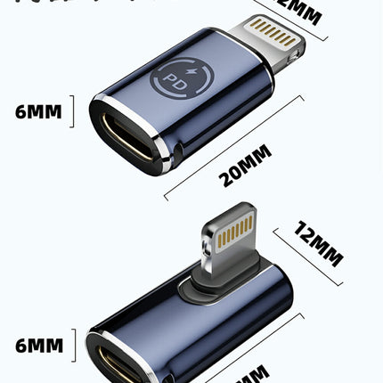Type C to ライトニング 変換アダプタ 27W PD急速充電 PDチップ搭載 高速データ転送 USB-C iPhone 変換コネクタ アルミ合金外装 タイプCからiOS変換コネクタ iOS USB Cアダプタ i-Phone 14 Pro/13/12・i-Pad・Air-PodsなどiOS機器対応