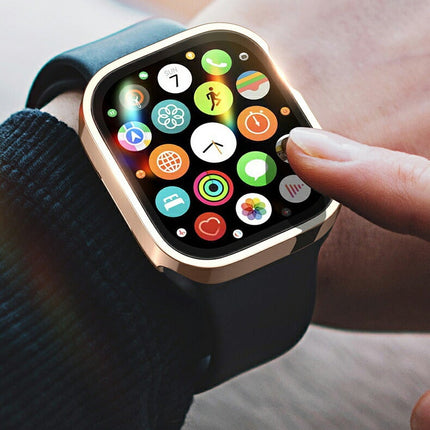 アップルウォッチ カバー 防水 ケース 40mm 41mm 44mm 45mm ガラスフィルム 一体型 3D直角エッジデザイン 保護ケース PCバンパー Applewatch　9 8 7 6 5 4 SE