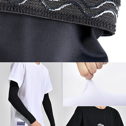 腕カバー アームカバー ゴルフ 冷感 スポーツ タトゥー隠し 無地 吸汗速乾 サラサラ 滑り止めシリコン付き UVカット UPF50+ 紫外線対策 日焼け防止  釣り サイクリング 登山 防虫対策 スポーツアンダーウェア   男女兼用 bn