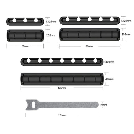 ケーブルホルダー ケーブル整理 ケーブル クリップ ケーブル収納 ケーブル 収納 3+5+7ポート+収束バンド3本セット 固定 シリコン グッズ 机上 アイテム 整頓 壁 Ewise