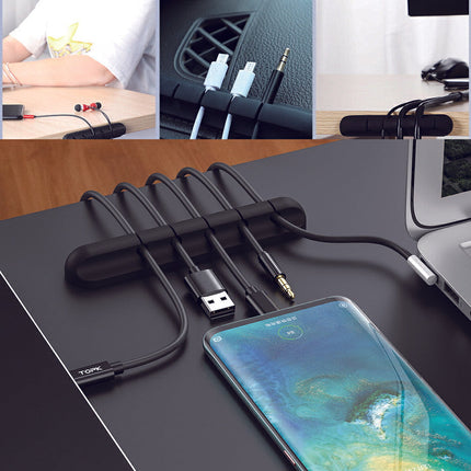 ケーブルホルダー ケーブル整理 ケーブル クリップ ケーブル収納 ケーブル 収納 3+5+7ポート+収束バンド3本セット 固定 シリコン グッズ 机上 アイテム 整頓 壁 Ewise