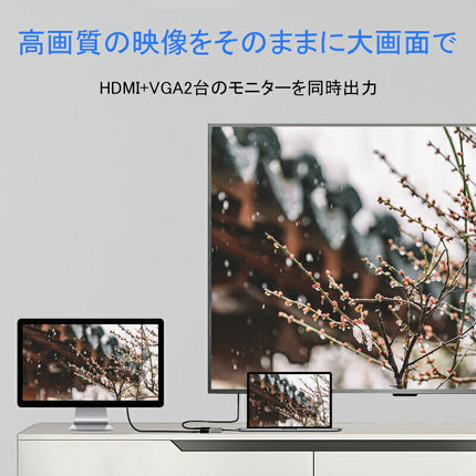 USB hdmi VGA 変換 [ HDMI VGA 同時出力 高解像度 1080p ] USB 3.0 to HDMI VGA 変換 アダプタ ケーブル アダプター アダプターケーブル 変換アダプター 変換ケーブル [windows 7 8 10 対応]  Mac非対応！ Ewise