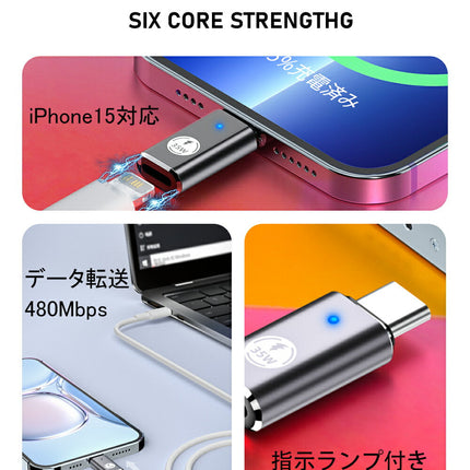 【2点セット】USB-C - Lightningアダプタ ライトニング to type c 変換アダプタ PDチップ搭載 高速データ転送 USB-C iPhone 変換コネクタ タイプCから変換コネクタ iOS USB Cアダプタ iPhone 15 iPad対応