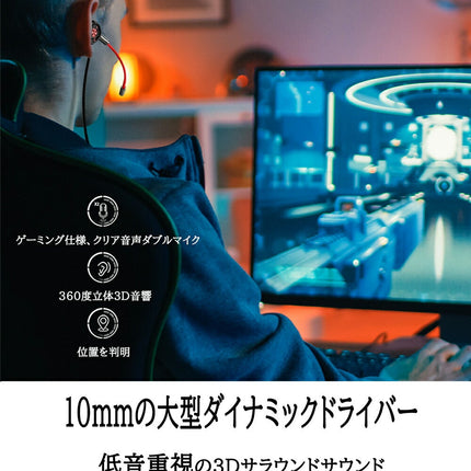イヤホン 有線 カナル型 Hi-Fi高音質 重低音 ヘッドセット リモコン・マイク付き クリア通話 ピストンフィット 通学・通勤・ハイキング適用 ヘッドホン Windows Mac ios iphone Android skype usb 軽量 グレー、レッド  2色