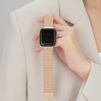 【マグネットレザーバンド】 アップルウォッチ バンド 革 くすみカラー 全機種対応 バンド かわいい 本革 レザー 「 15カラー」 38mm 40mm 41mm 42mm 44mm 45mm apple watch 8 SE2 7 SE 6 5 4 3 バンド