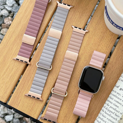 【マグネットレザーバンド】 アップルウォッチ バンド 革 くすみカラー 全機種対応 バンド かわいい 本革 レザー 「 15カラー」 38mm 40mm 41mm 42mm 44mm 45mm apple watch 8 SE2 7 SE 6 5 4 3 バンド